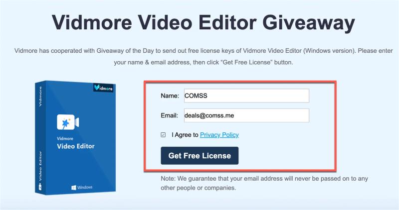 Vidmore Video Editor — бесплатная лицензия на 1 год