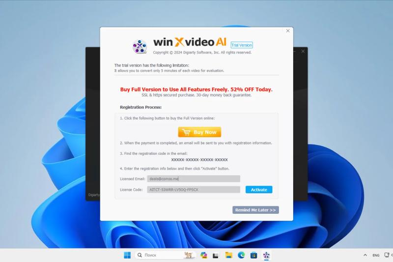 WinXvideo AI – бесплатная лицензия (пожизненная)